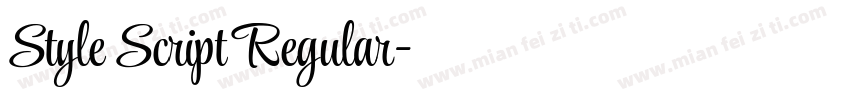 Style Script Regular字体转换